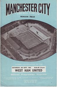 Manchester City v West Ham United 1962/63